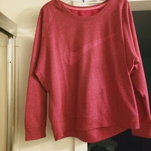 NIKE Dri Fit red/rose sweatshirt - womens small